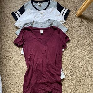 Victoria’s Secret PINK v-neck shirts bundle: